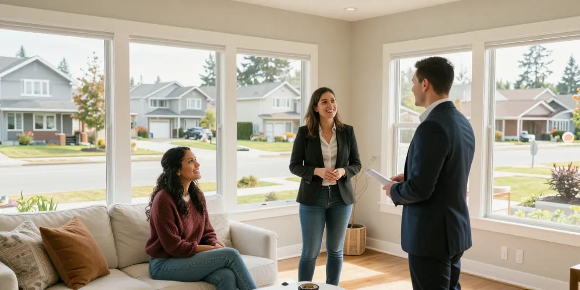 Trusted Coquitlam real estate agent guiding local homebuyers in a professional consultation.