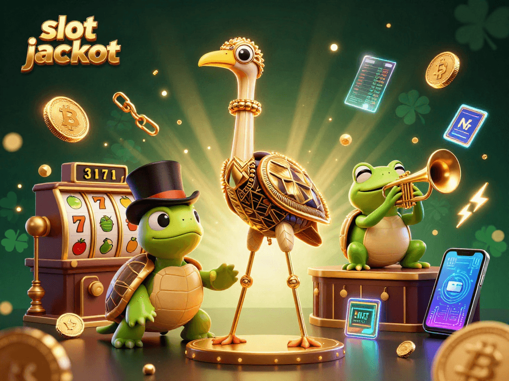 Engage in thrilling slot jackpot experiences illustrated with vibrant characters and dynamic casino elements.