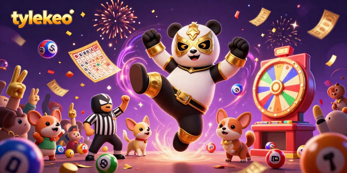 Experience excitement with tylekeo, featuring playful cartoon characters and vibrant gambling elements.